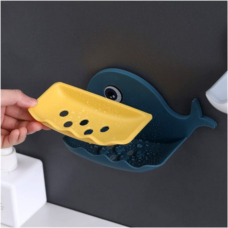 Whale Soap Box Tempat Sabun Paus Rak Sabun Mandi Tempel