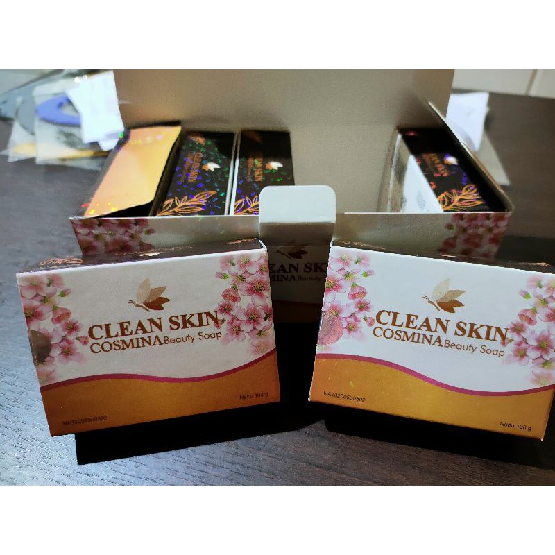 ⭐BAGUS⭐SABUN CLEANSKIN BPOM / CLEAN SKIN COSMINA BEAUTY SOAP