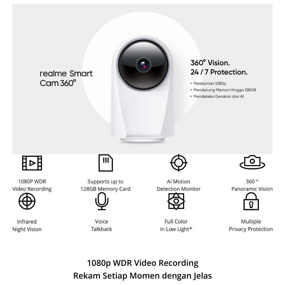 IOT CCTV REALME SMART CAM 360 GARANSI RESMI