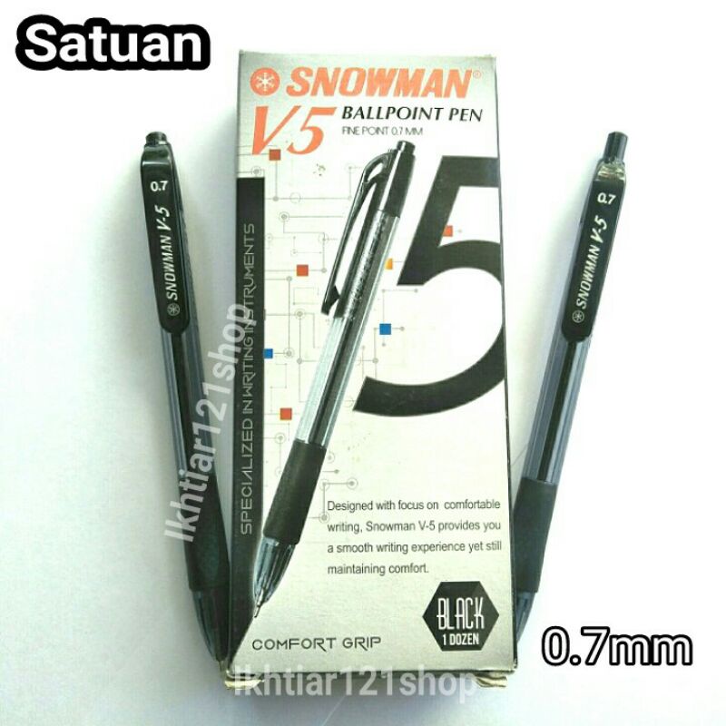 

Pulpen Snowman V-5/Bolpoint Snowman V5 Satuan Berkualitas
