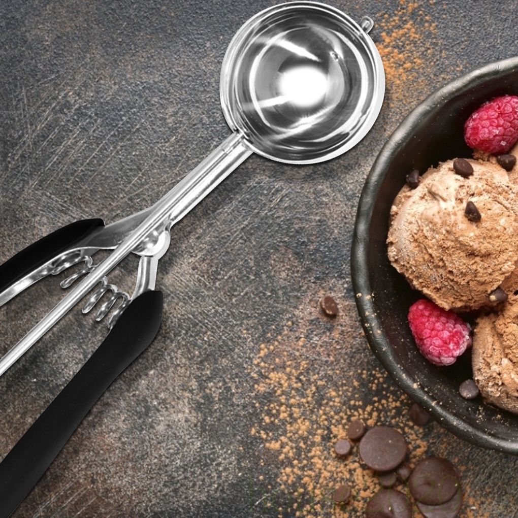 (House2020) Sendok Es Krim / Buah / Kentang Bahan Stainless Steel Ukuran 3cm