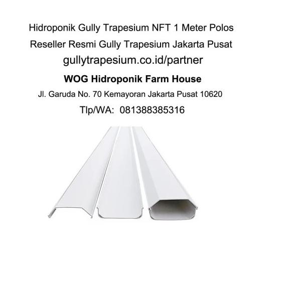 ◄ Hidroponik Gully Trapesium NFT 1 Meter Polos ★