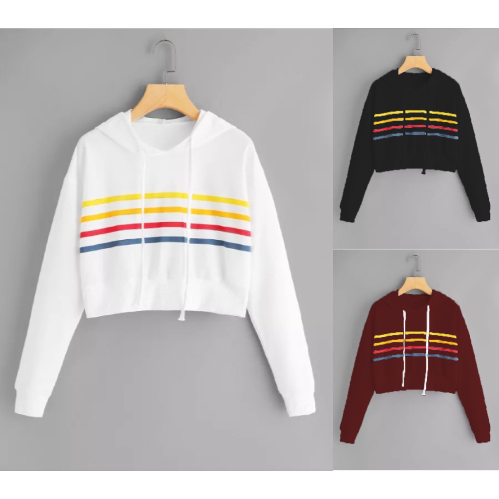 crop hoodie shopee