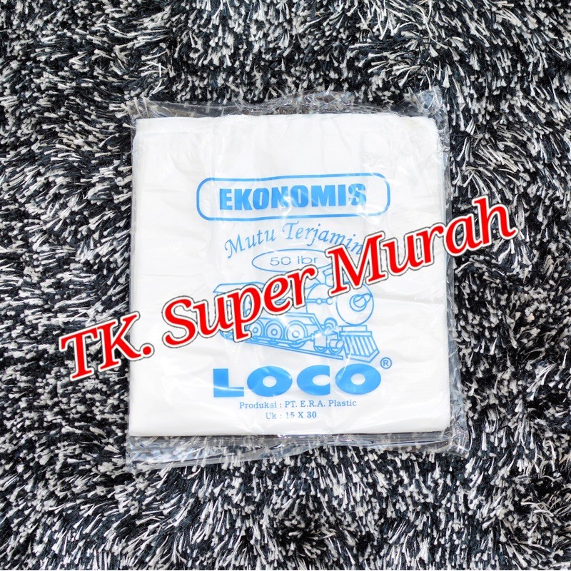 kantong plastik kresek 15 putih merk Loco ekonomis