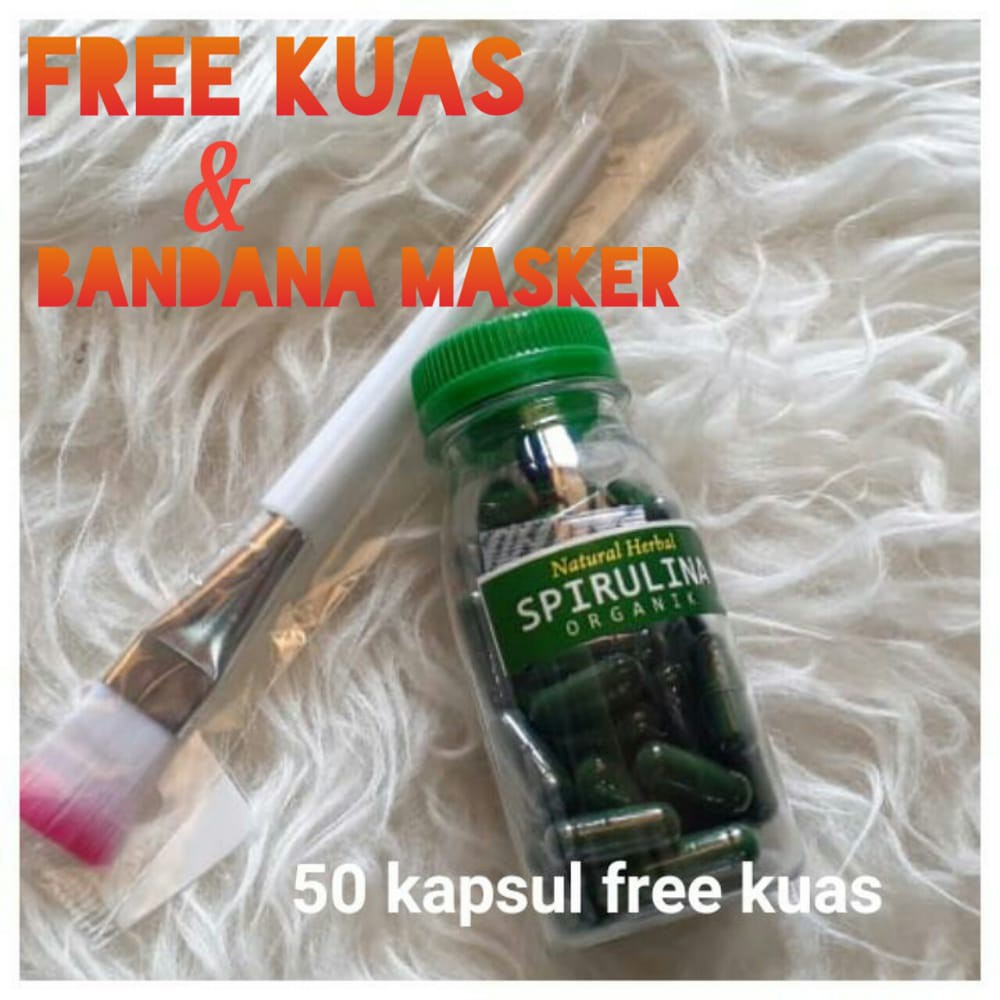 Masker Spirulina isi 50 Free Kuas