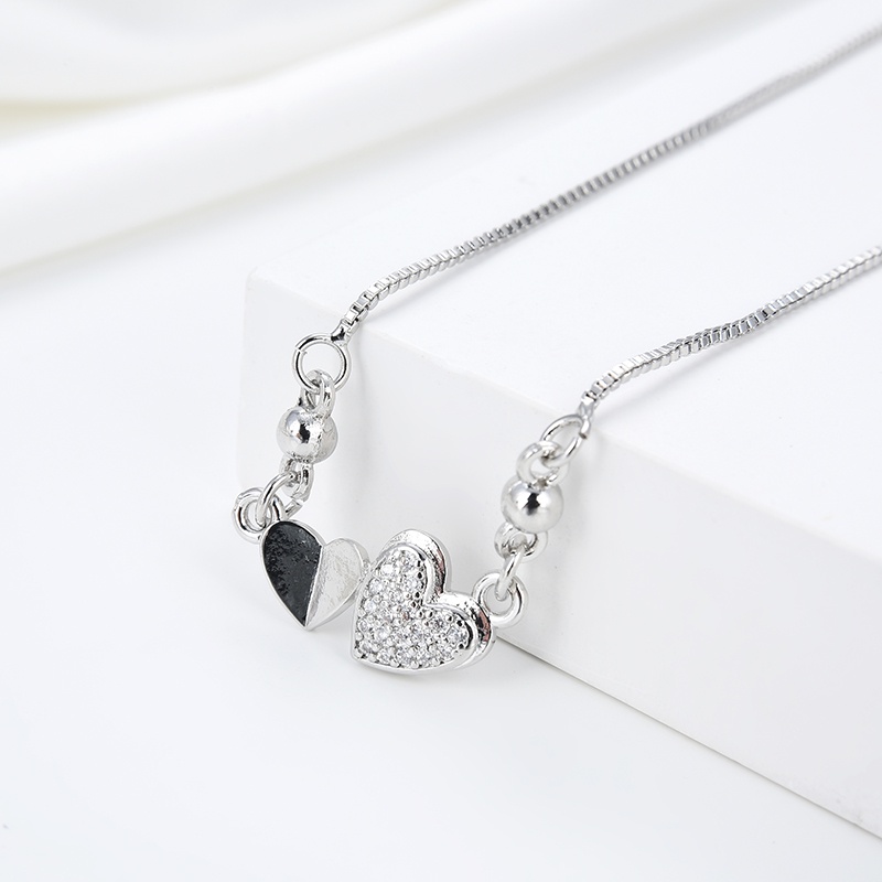 kalung titanium wanita emas muda model korea murah anti karat panjang asli silver nama selamanya 64-72n