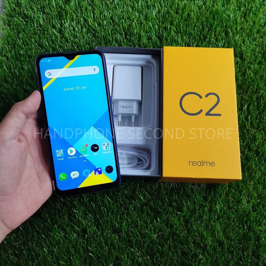 Handphone Hp Realme C2 3 32gb Fullset Second Seken Bekas Murah Shopee Indonesia