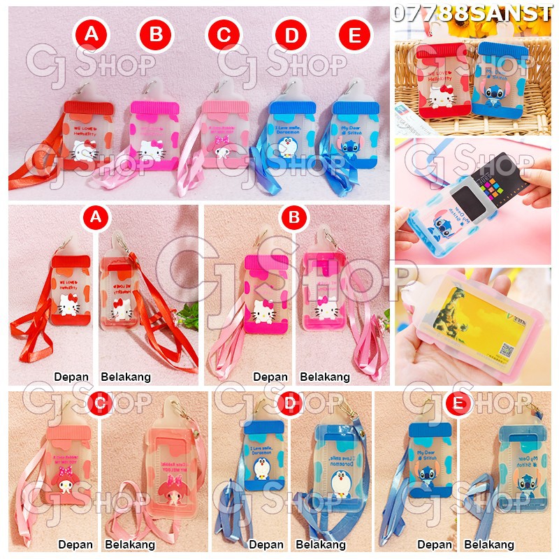 

Kitty Melody Doraemon Stitch Rilakkuma Minion Name Tag ID Card holder karakter 07788-07789