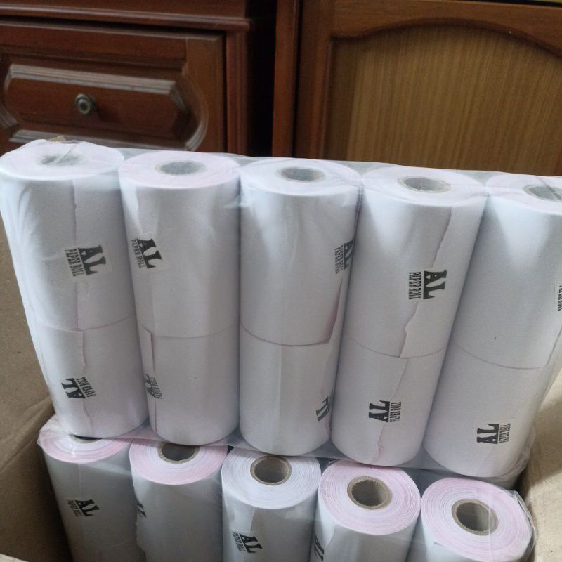 

Kertas Struk Kasir Paper Roll NCR 2 Ply PM Uk 75 x 65 mm / 75 x 60 mm / 75x55 / 75x65