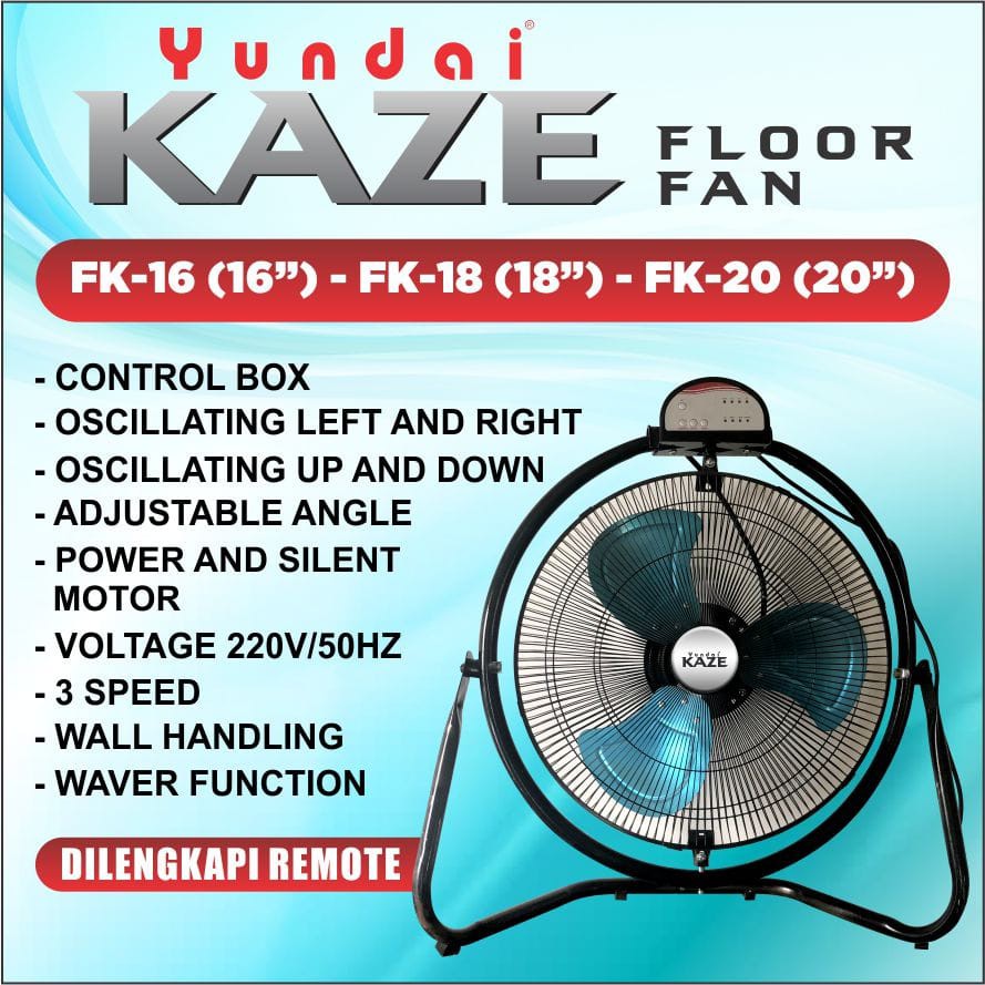 medan elektronik Kipas angin lantai besi 20 inchi