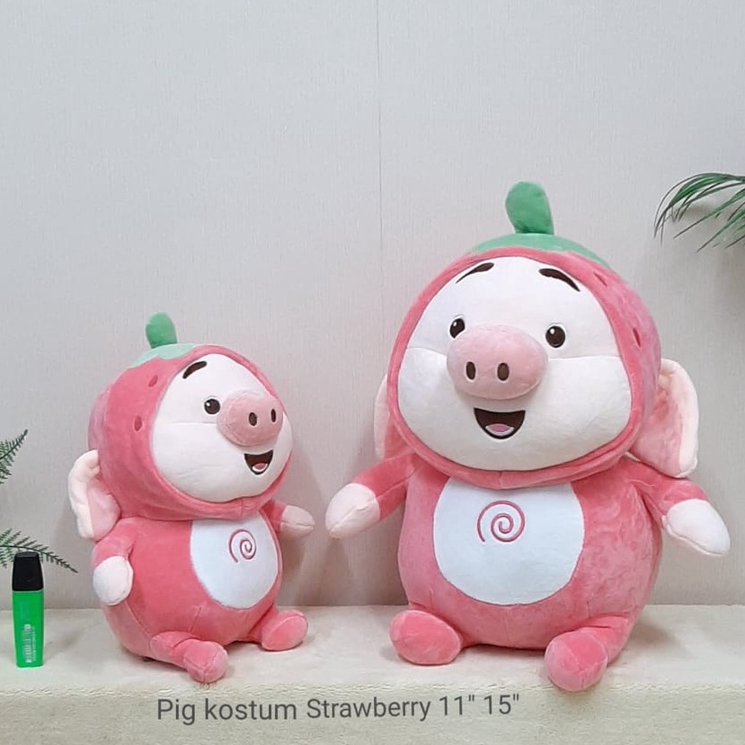 Boneka Angel Pig Sayap Size 30cm animal babi/boneka lucu/boneka pig Semangka