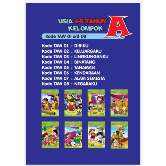 Buku Tematik Umum A (4-5 tahun) untuk TK/ PAUD - Irfan Aksara Media (Ardian Jaya Mandiri)