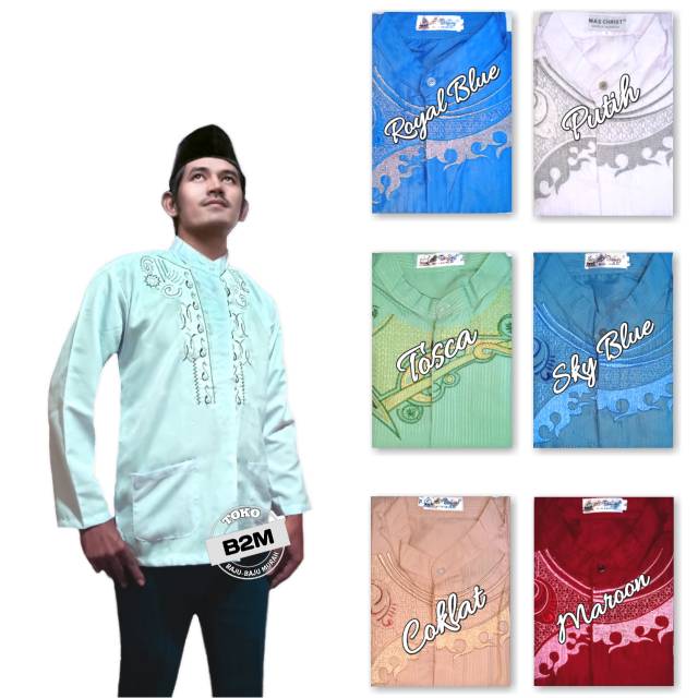 Baju Koko Lengan Panjang M L XL XXL