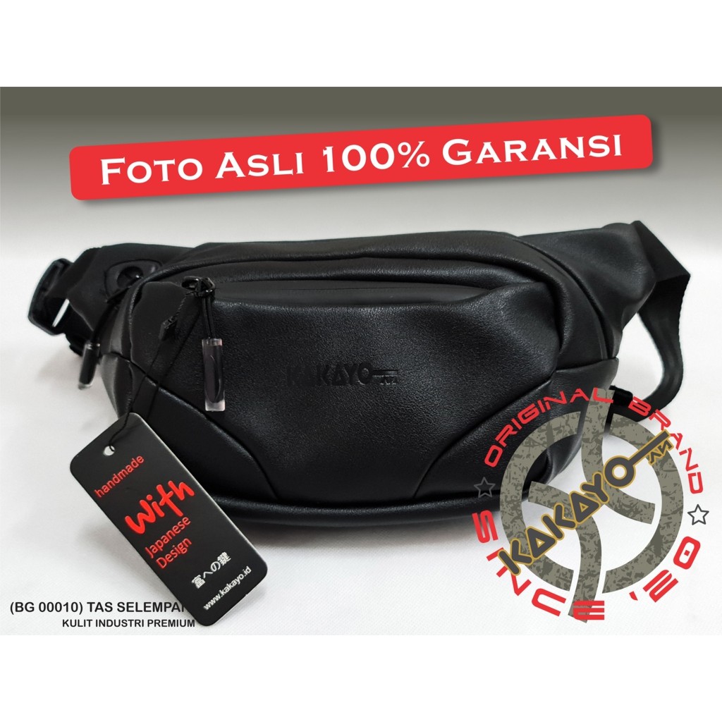 Kakayo/Tas Selempang Pria/Waist Bag Premium/Kulit Industri/Waterproof