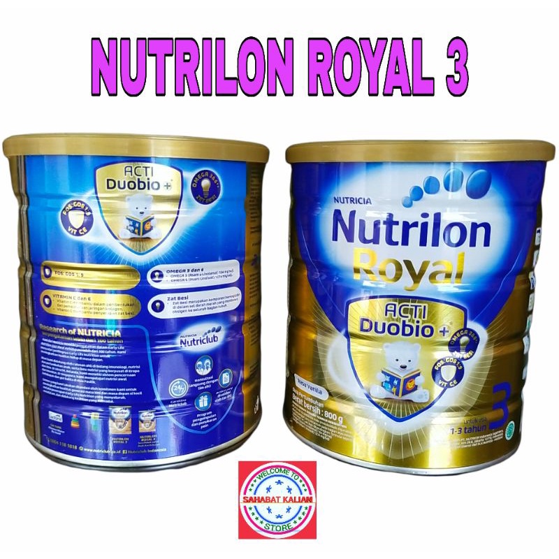 NUTRILON ROYAL 3 800GRAM SUSU PERTUMBUHAN 1-3 TAHUN