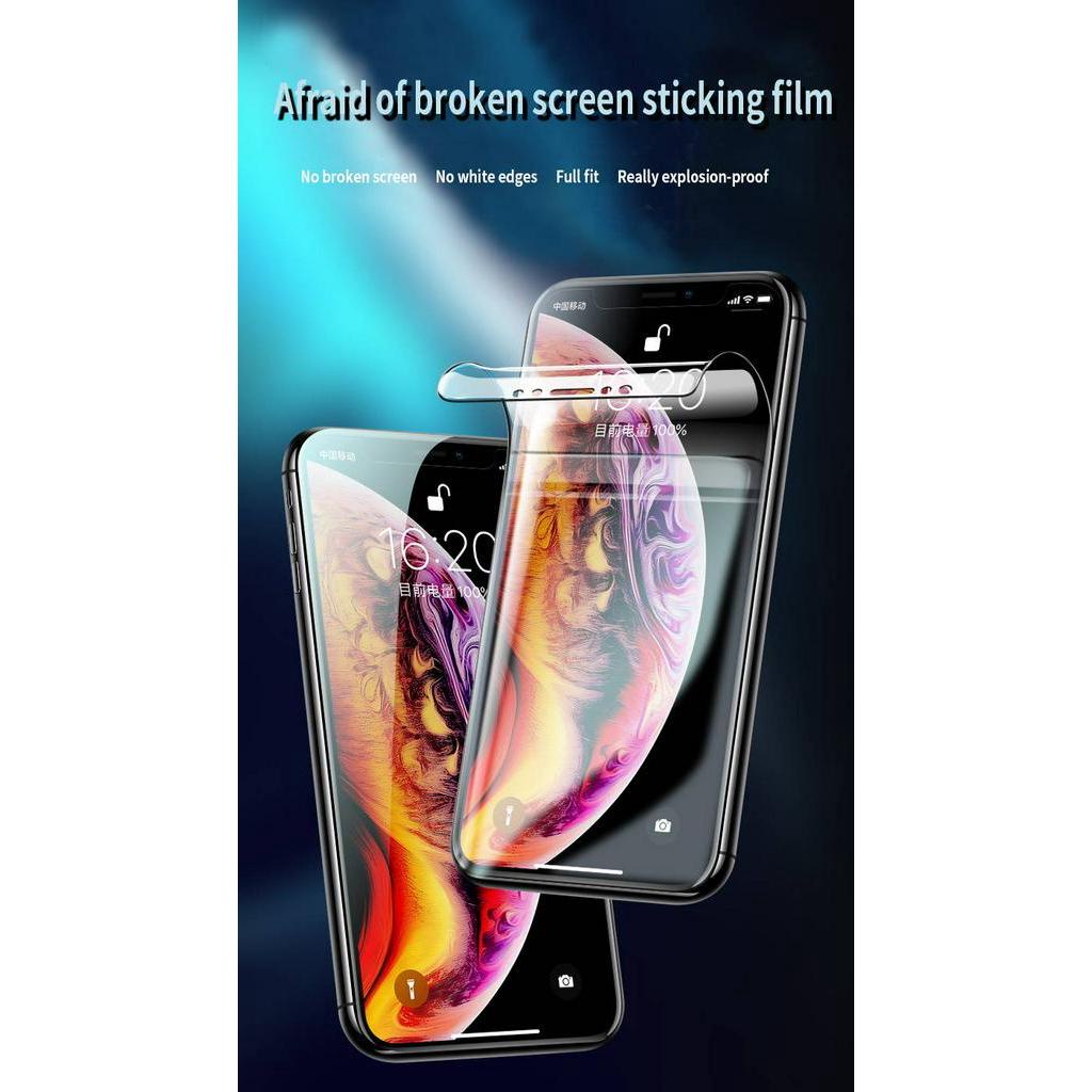 2pcs Full Cover Hydrogel Film Screen Protector For iPhone 11 7 8 6s Plus se 2020 Soft Film For iPhone X XR XS 11 12 Pro Max Not Glass matte blue ray privacy