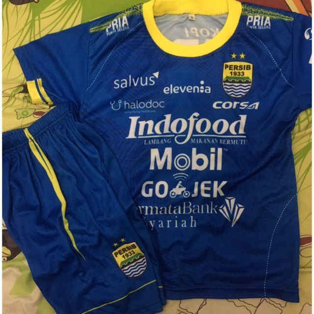 BAJU SET ANAK JERSEY PERSIB HOME 2019 PRINTING