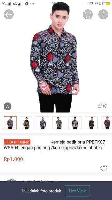 Kemeja Batik Pria Ppbtk07 Wsa04 Lengan Panjang /kemejapria/kemejabatik/batikpriabatikmodern