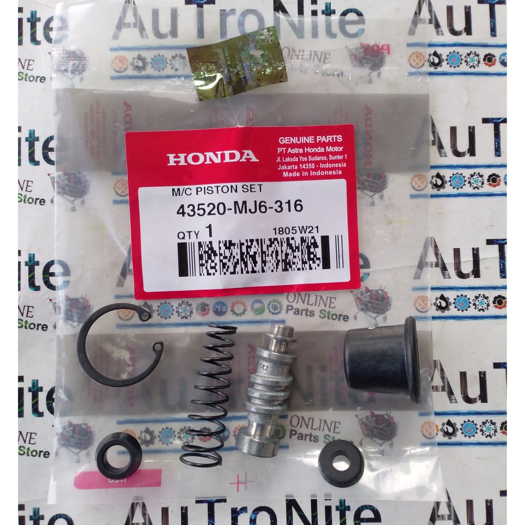 Seal Cylinder Set Master Rem Belakang 43520-MJ6-316 Ori Honda Blade 110 Supra Sonic 125 CB CRF MegaP