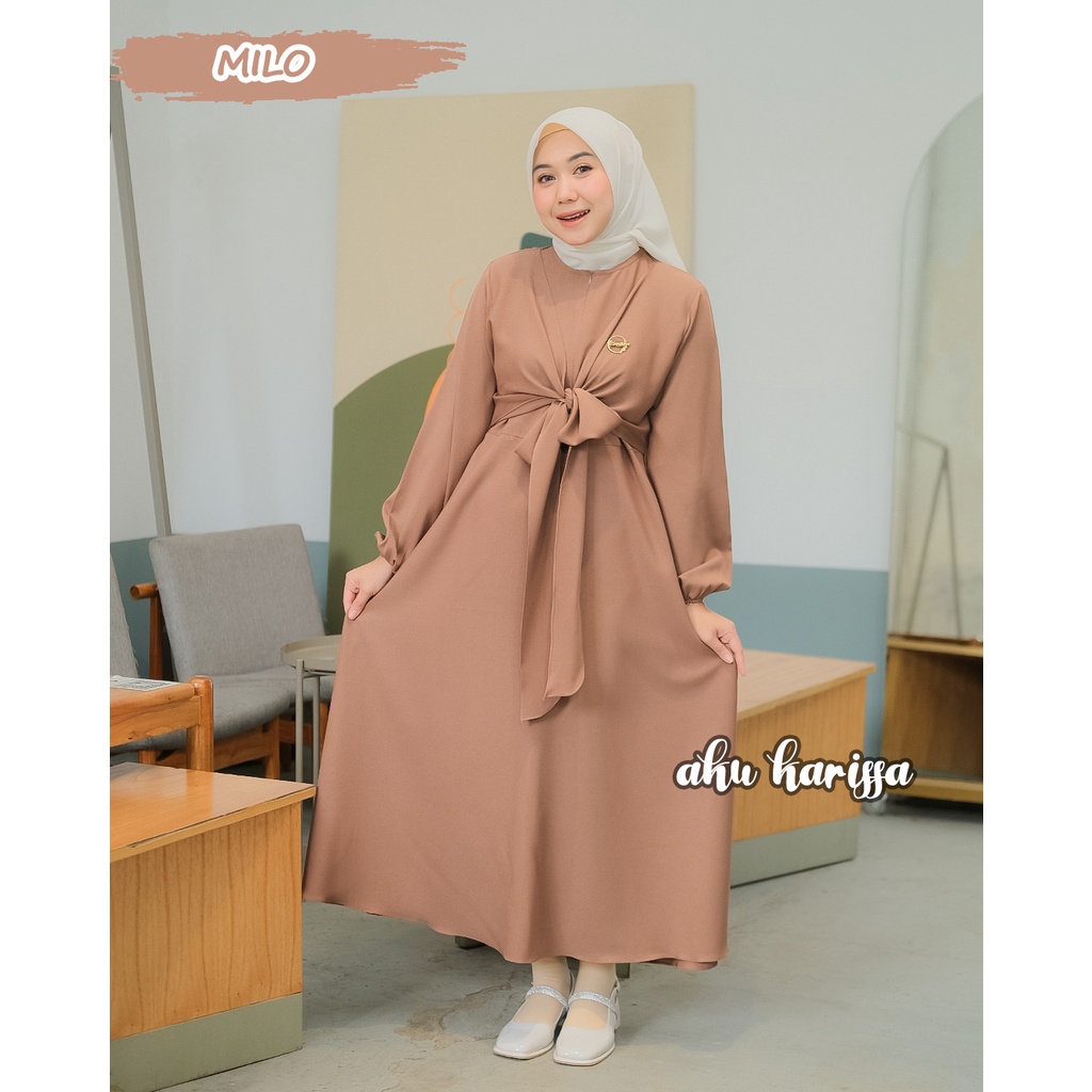 Haziqa Midi Dress Terbaru Aku Karissa Original