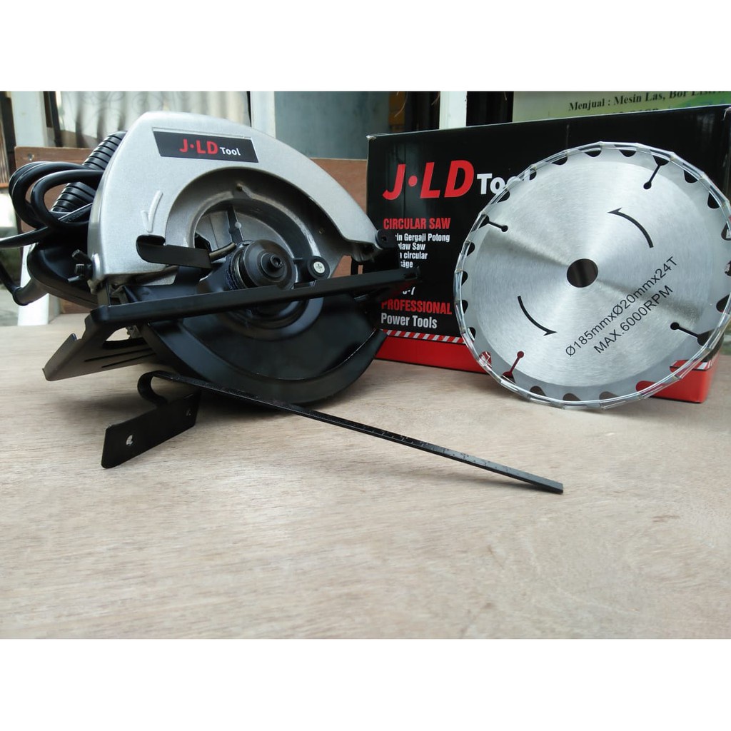 [HIJAU] Circular Circle Saw Gergaji Kayu Listrik 7 Inch JLD J185-7