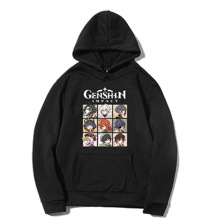 ANIME HOODIE UNISEX GENSHIN IMPACT FLEECE TEBAL HALUS CASUAL PREMIUM KEKINIAN TERBARU''