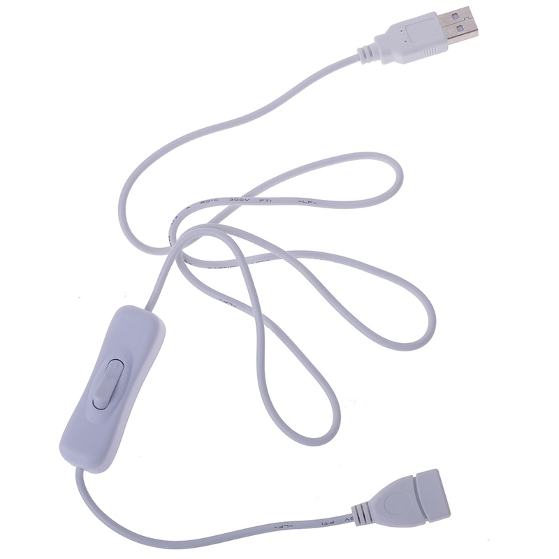 Deid 1Pc Kabel Extension USB Dengan Saklar ON / OFF Panjang 1m Untuk Kipas Angin Lampu