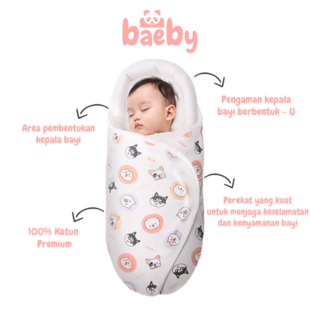 Baeby Selimut Blanket Bedong Bayi Dengan Pengaman Kepala Bayi