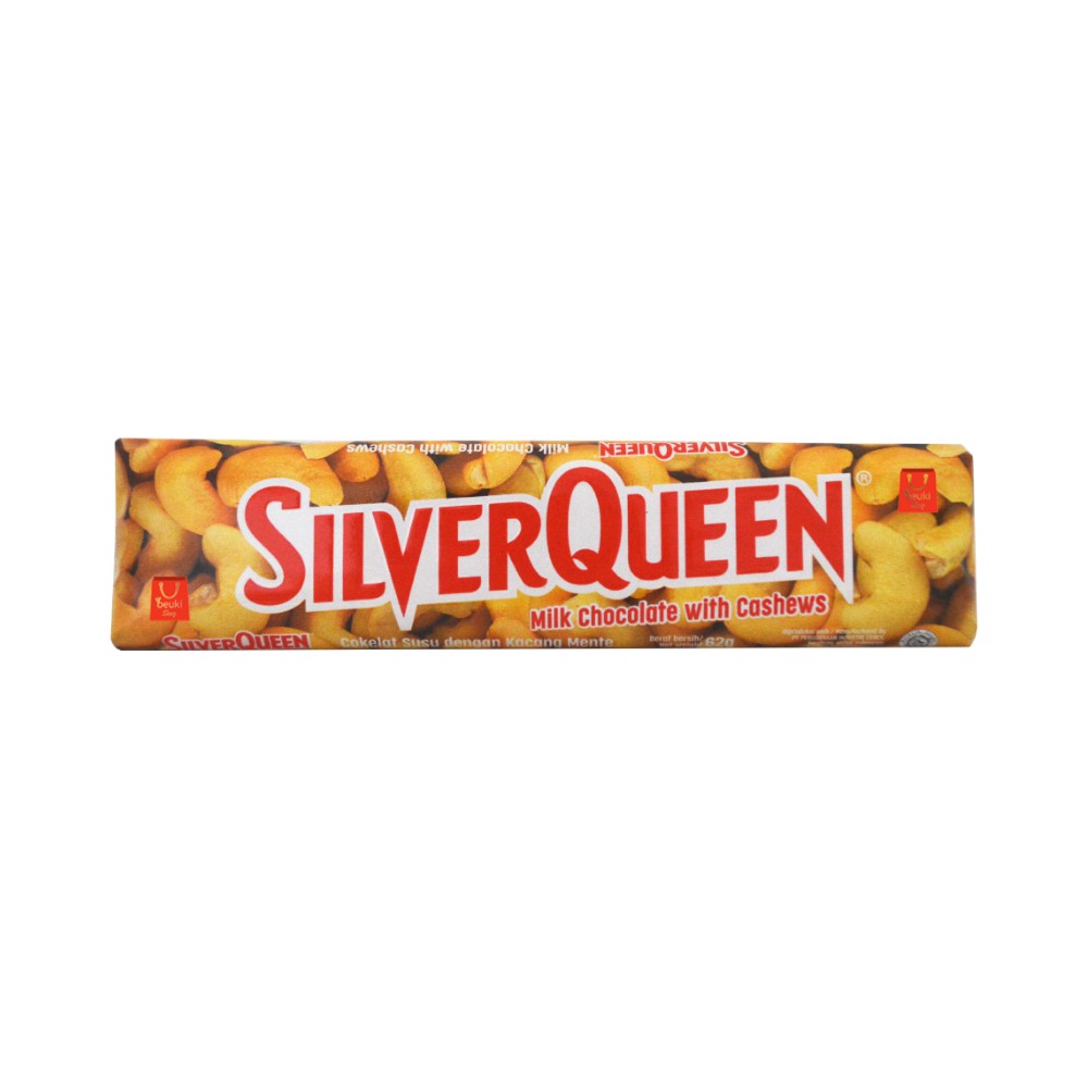 

Silver Queen Cashew Milk Chocolate Bar dengan Kacang Mete - 62gr