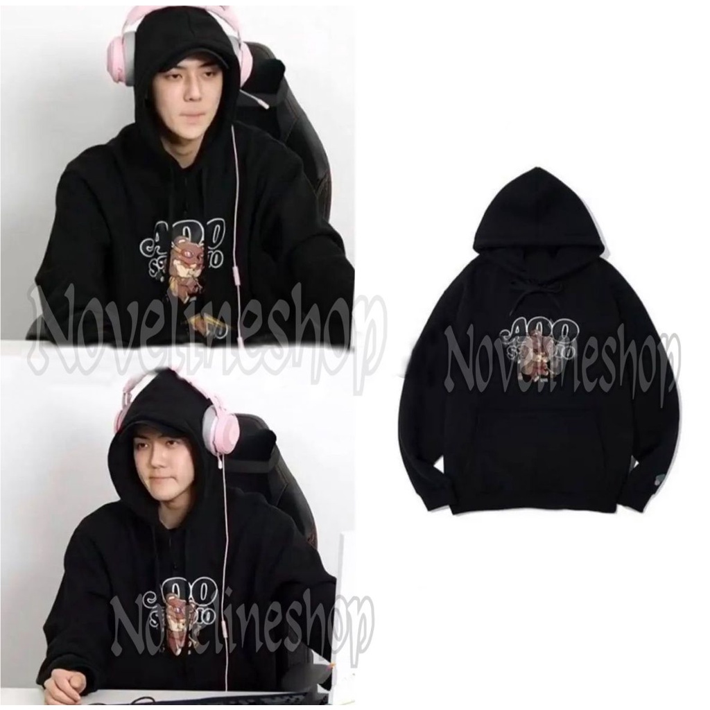 [COD] HOODIE EXO SWEATER SEHUN AQO BEAR X LOL BOKSI PREMIUM FLEECE M-XXL