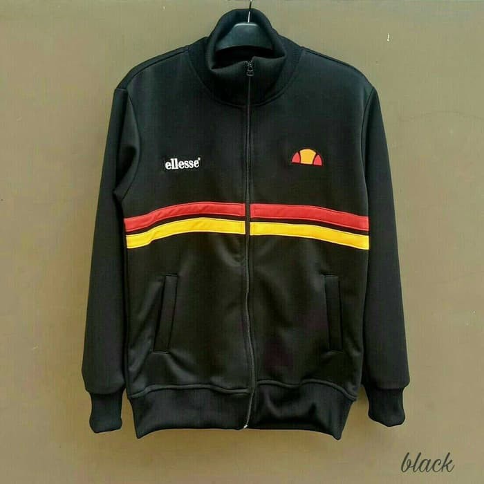 JAKET TRACKTOP ELLESE HITAM CASUAL DISTRO Slayershop