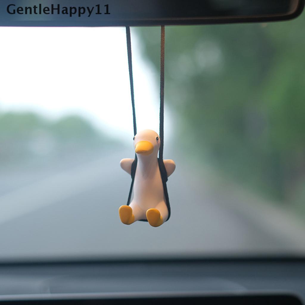 Gentlehappy Cute Little Duck Mobil Liontin Dekorasi Bebek Swing Auto Spion Pendant