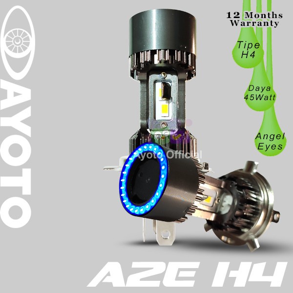 (2pcs) Lampu LED Mobil AYOTO A2-H4 PNP 45 Watt 10000LM