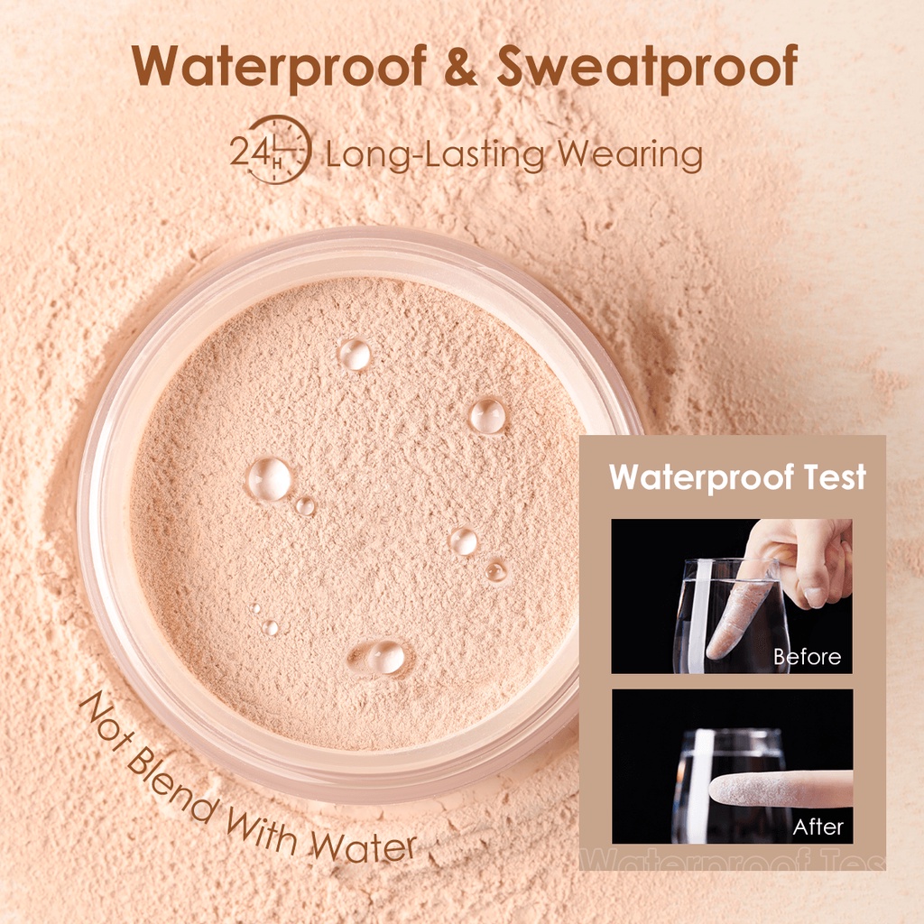 FOCALLURE Waterproof Natural Loose Setting Powder Oil Control Loose Powder FA15