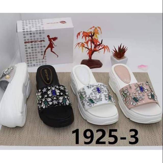 ( OBRAL ) SANDAL IMPORT WANITA - SOFIYA WEDGES 1925 3