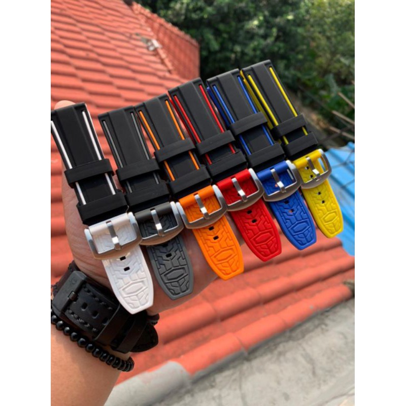 Strap Tali Jam Tangan Silicon tebal berkualitas 9901 varian warna lengkap