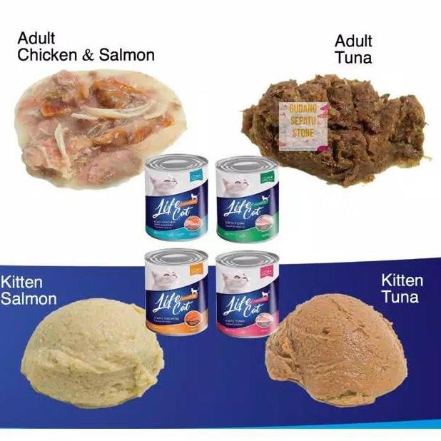 Makanan Basah Life Cat Kaleng Adult/Kitten 400gr