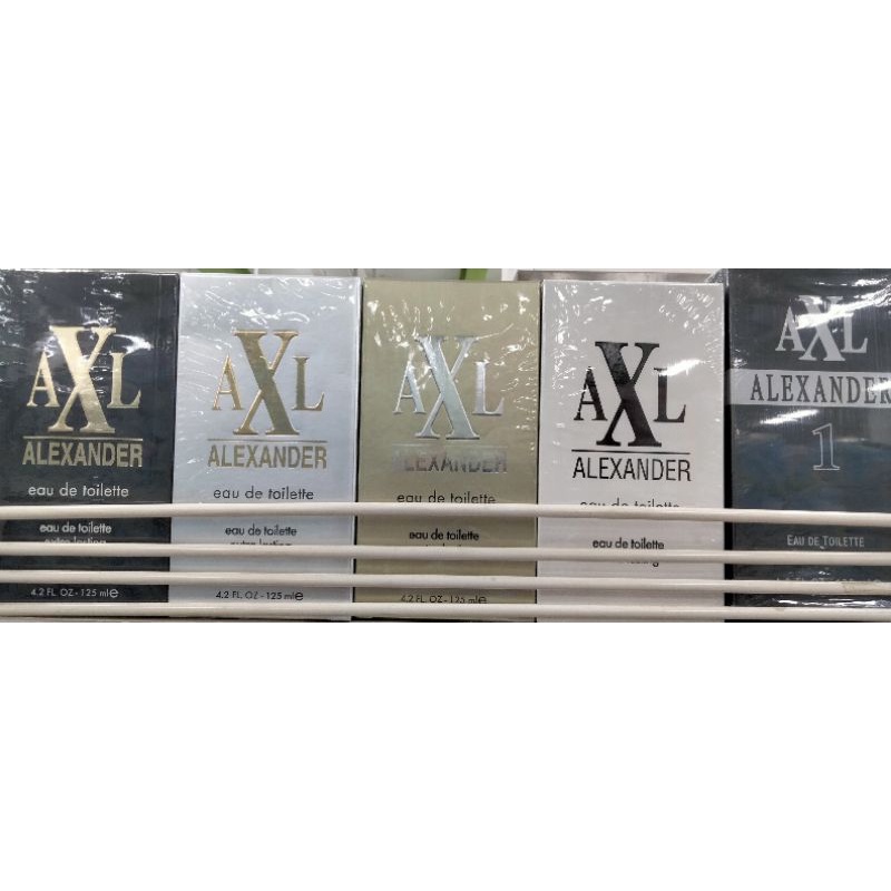 AXL ALEXANDER Parfum 125ml, Alexander hitam,silver,gold ,putih, Alexander no 1