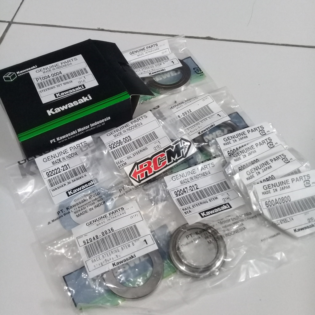 KOMSTIR CONES KONES BAMBU STEERING SET NINJA R 150 RR 2T 2 T 2TAK 2 TAK ORI ORIGINAL KAWASAKI KGP ASLI P1004-0004