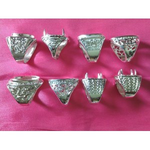 Cincin Ring Cangkang Titanium Perak