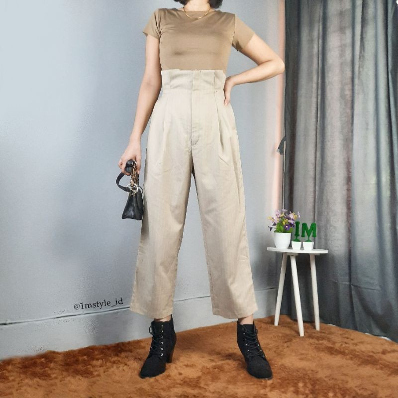 BL054 - GU Stripe Kulot High Waist