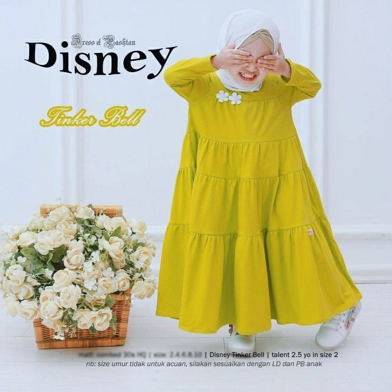 GAMIS ANAK PEREMPUAN DISNEY KIDS 5-11TAHUN