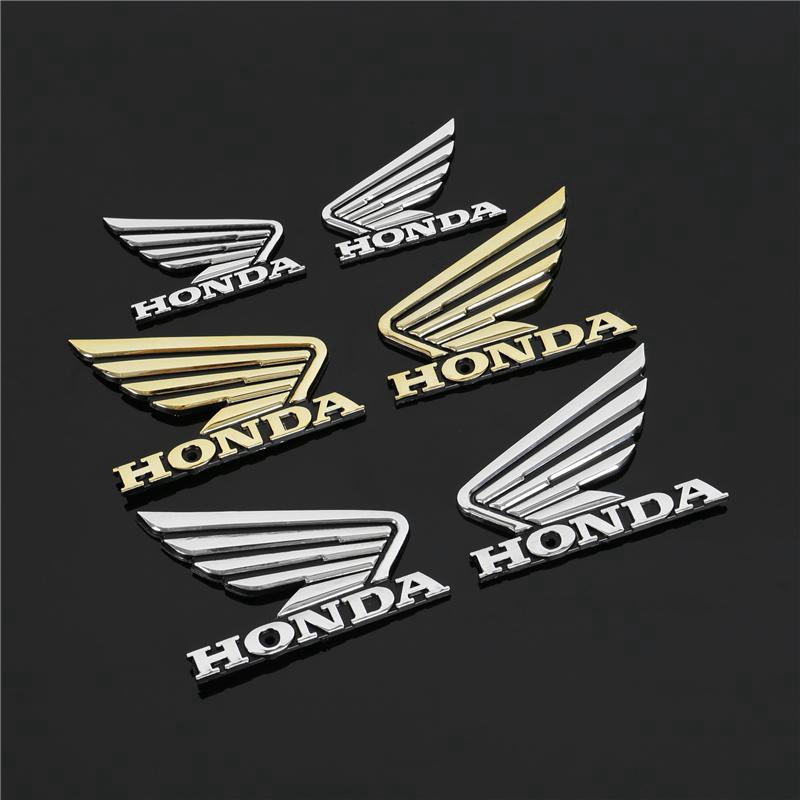 1 Pasang Stiker Emblem / Badge 3D Motif Logo Motor Bahan ABS untuk Motor Honda