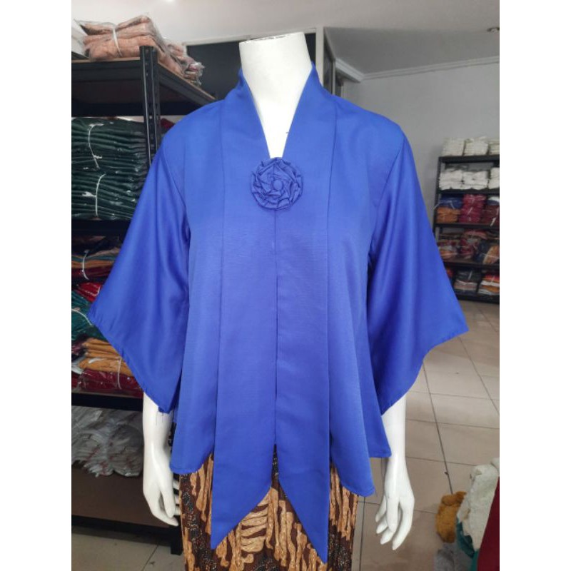 Kebaya Floy KIMONO BALOTELLI std-jumbo KeroncongBusana-Biru Benhur