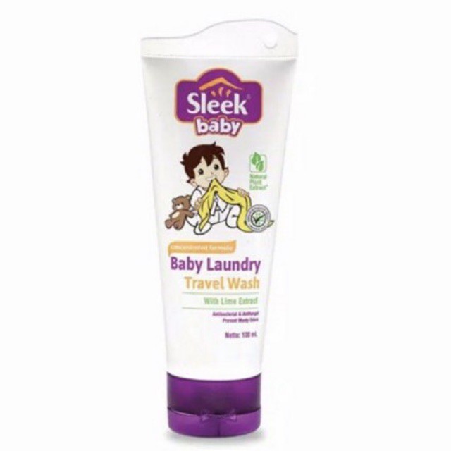 Sleek Baby Laundry Travel Wash Tube 100ml - Sleek Detergent Baju Bayi - Sleek Sabun cuci baju bayi