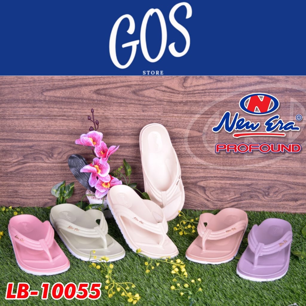 gos NEW ERA LB 10055 &amp; LB 100362 Sandal Jepit Karet Wanita Polos Anti Slip Sandal Japit Cewek Berkualitas Terlaris