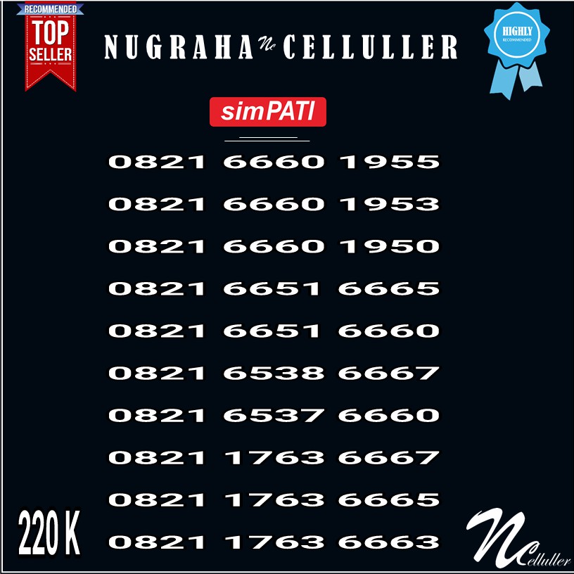 Nomor Cantik Simpati Triple 63 666 Murah