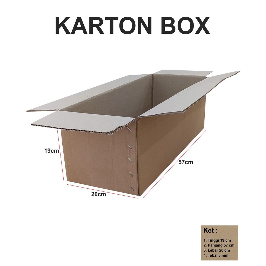 

KARDUS / KARTON BOX ukur 57x20x19 cm UNTUK PACKING