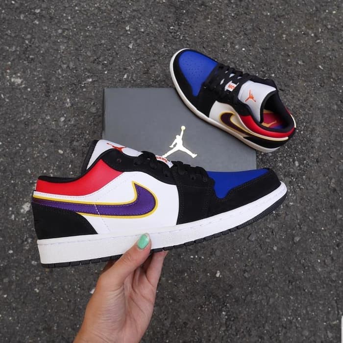 red and blue air jordan 1