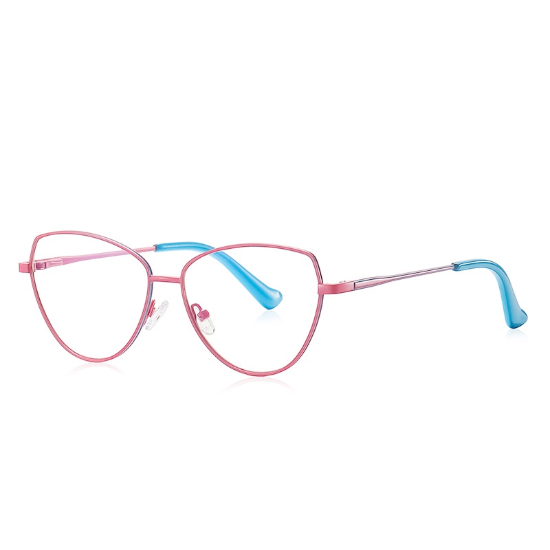 Kacamata Anti Blue Light Lensa Interchangeable Bahan Metal Warna Permen Untuk Wanita